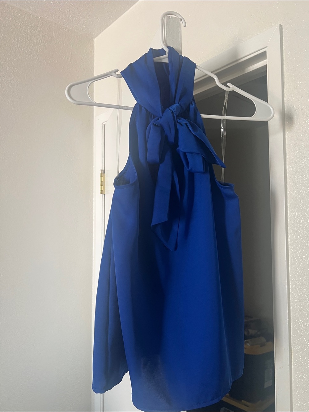 Women’s Royal Blue Halter Blouse - Picture 2 of 2